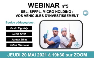 Webinar n°5  :  SEL, SPFPL, MICRO HOLDING : VOS VÉHICULES D'INVESTISSEMENT